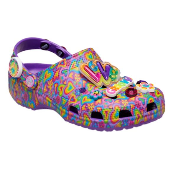 NWT CROCS Limited Edition Lisa Frank Multicolor Classic Clogs With Jibbitz - Picture 3 of 7